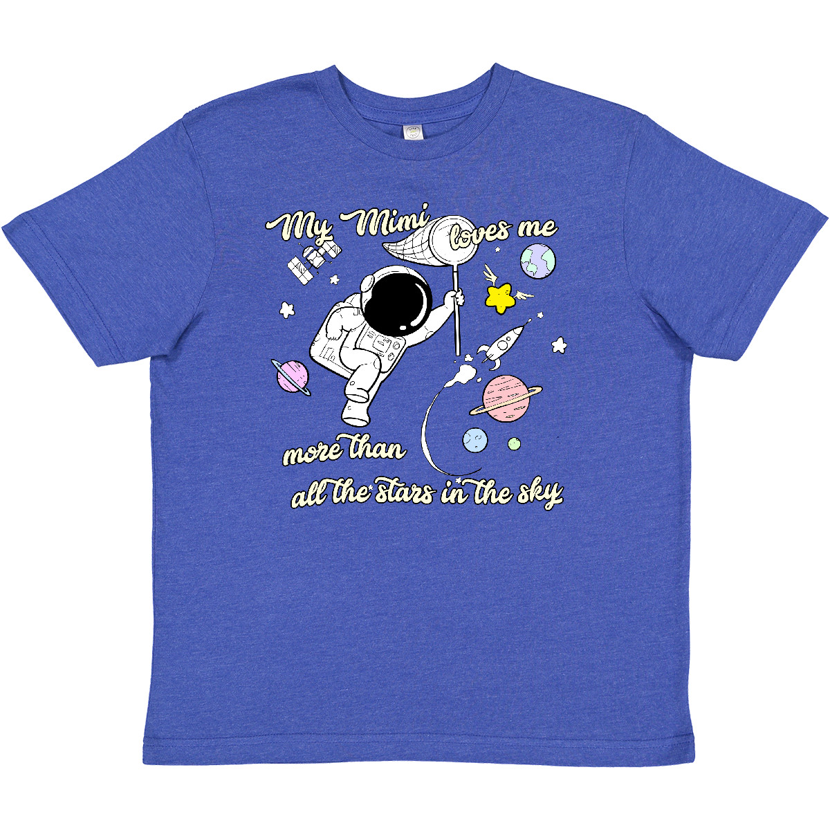 Inktastic My Mimi Loves Me Youth T-Shirt Astronaut Stars In The Sky Grandchild - Picture 11 of 12
