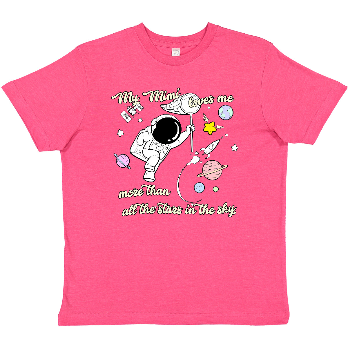 Inktastic My Mimi Loves Me Youth T-Shirt Astronaut Stars In The Sky Grandchild - Picture 10 of 12