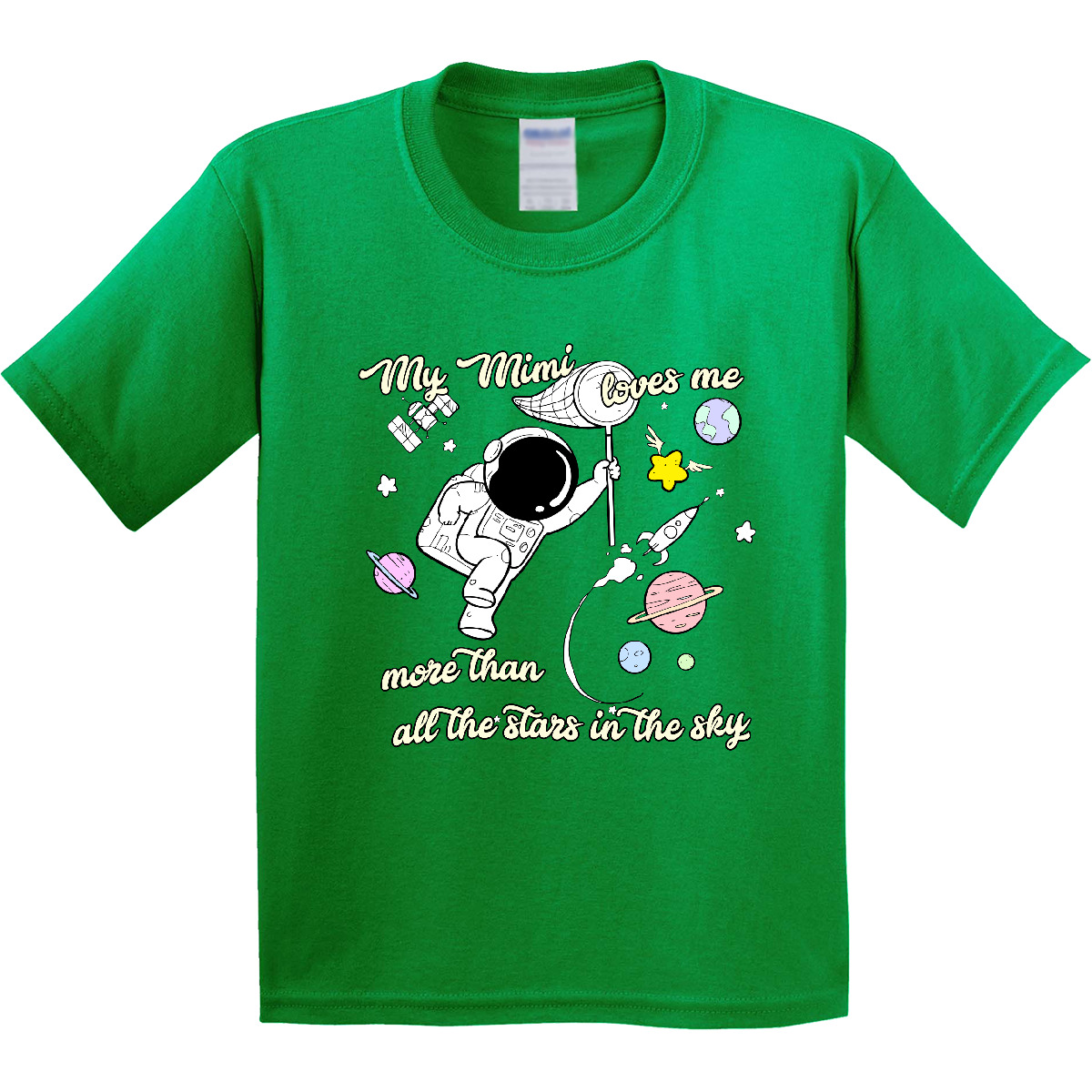 Inktastic My Mimi Loves Me Youth T-Shirt Astronaut Stars In The Sky Grandchild - Picture 5 of 12