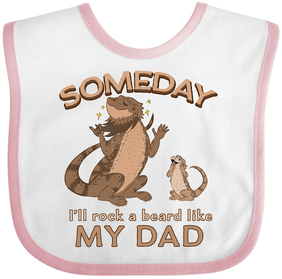 Inktastic Someday I'll Rock A Beard Like My Dad-Bearded Dragons Baby Bib Bearded - Picture 8 of 10
