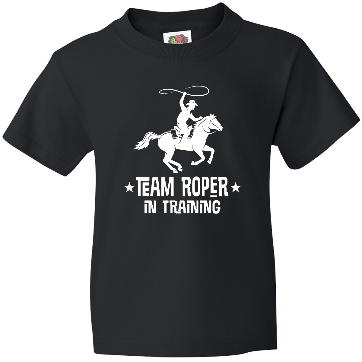 Inktastic Team Roper In Training Cowboy Youth T-Shirt Roping Calf Western Wild - Picture 2 of 8