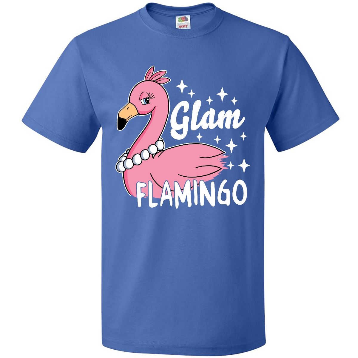 Inktastic Glam Pink Flamingo With Pearls T-Shirt Animals I Lover Glamorous Fun - Picture 9 of 11