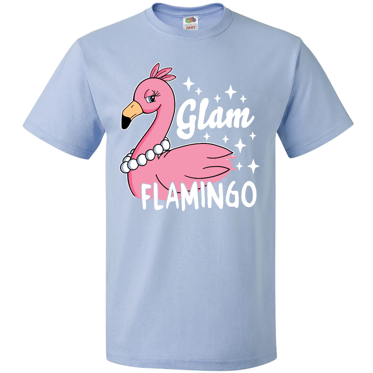Inktastic Glam Pink Flamingo With Pearls T-Shirt Animals I Lover Glamorous Fun - Picture 4 of 11