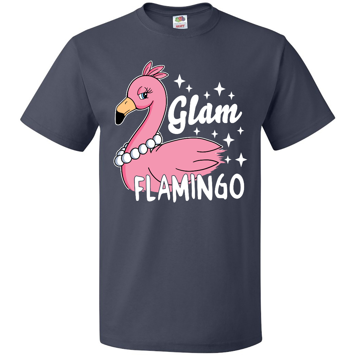Inktastic Glam Pink Flamingo With Pearls T-Shirt Animals I Lover Glamorous Fun - Picture 5 of 11