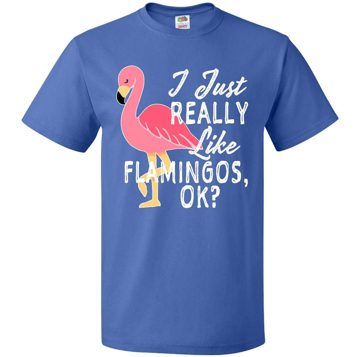 Camiseta Inktastic I Just Really Like Flamingos Ok With Pink Flamingo Animales - Imagen 11 de 12