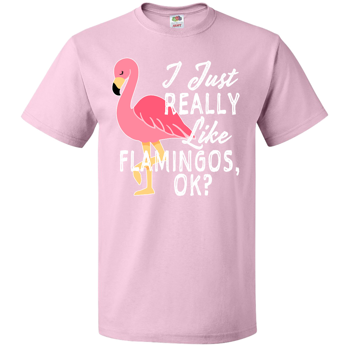 Camiseta Inktastic I Just Really Like Flamingos Ok With Pink Flamingo Animales - Imagen 8 de 12