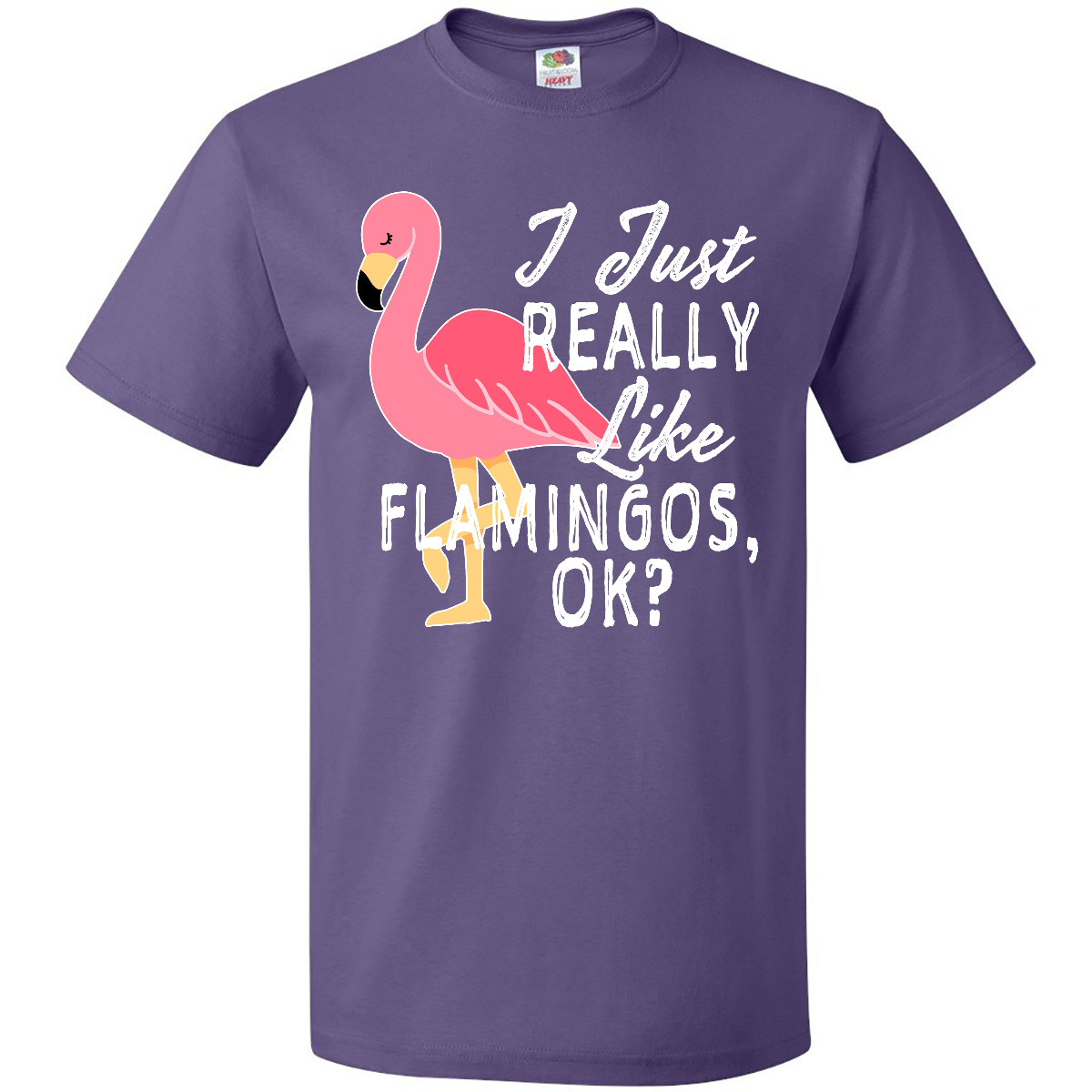 Camiseta Inktastic I Just Really Like Flamingos Ok With Pink Flamingo Animales - Imagen 9 de 12