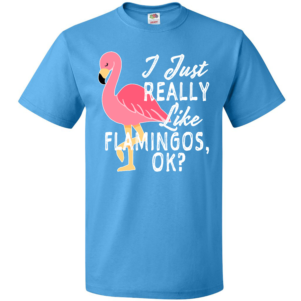 Camiseta Inktastic I Just Really Like Flamingos Ok With Pink Flamingo Animales - Imagen 7 de 12