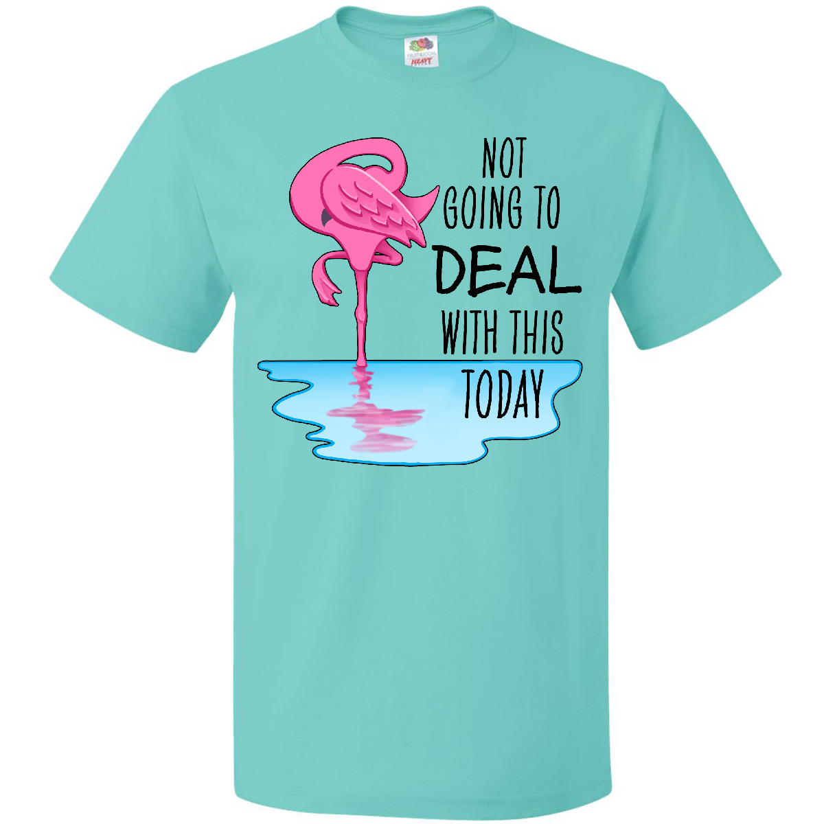 Inktastic Not Going To Deal With This Today- Sleeping Flamingo T-Shirt Animals - Picture 9 of 11
