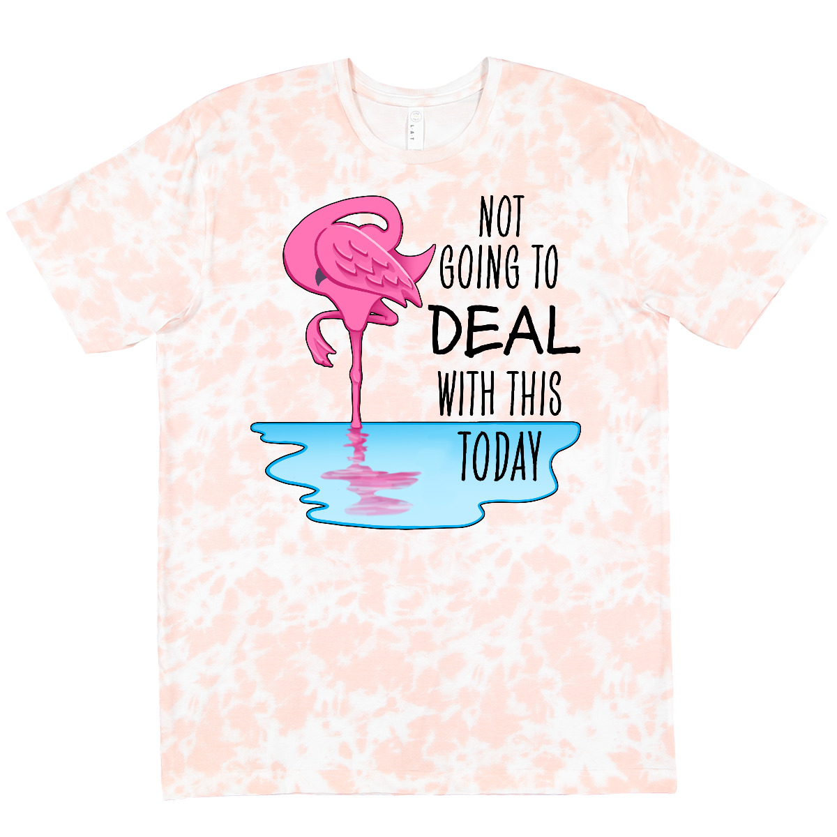 Inktastic Not Going To Deal With This Today- Sleeping Flamingo T-Shirt Animals - Picture 11 of 11