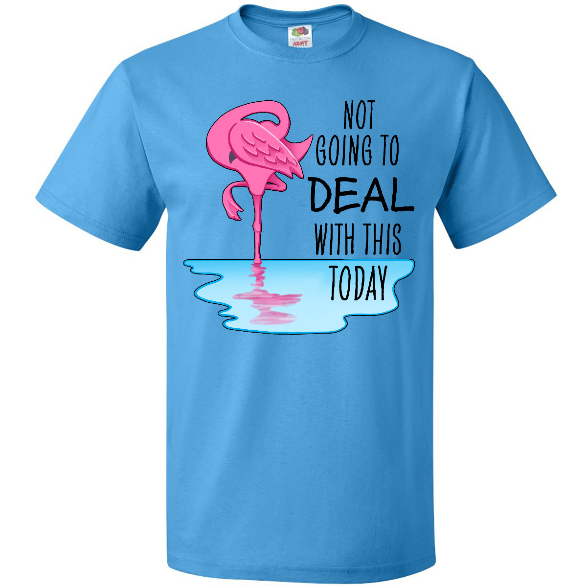 Inktastic Not Going To Deal With This Today- Sleeping Flamingo T-Shirt Animals - Picture 7 of 11