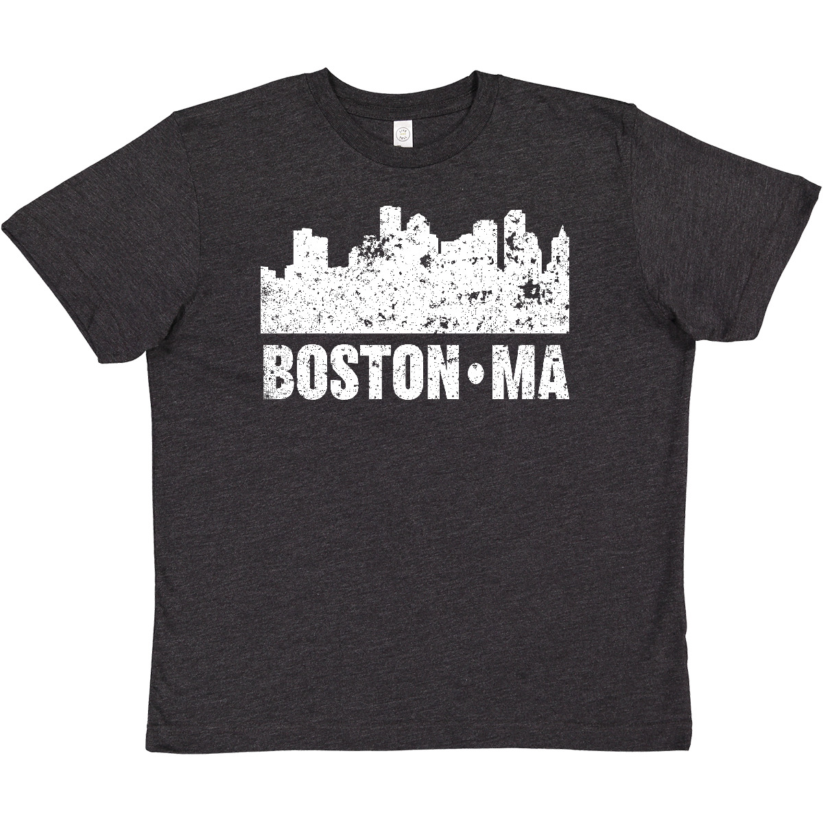 Inktastic Boston Massachusetts City Skyline With Grunge Youth T-Shirt Skylines - Picture 8 of 10