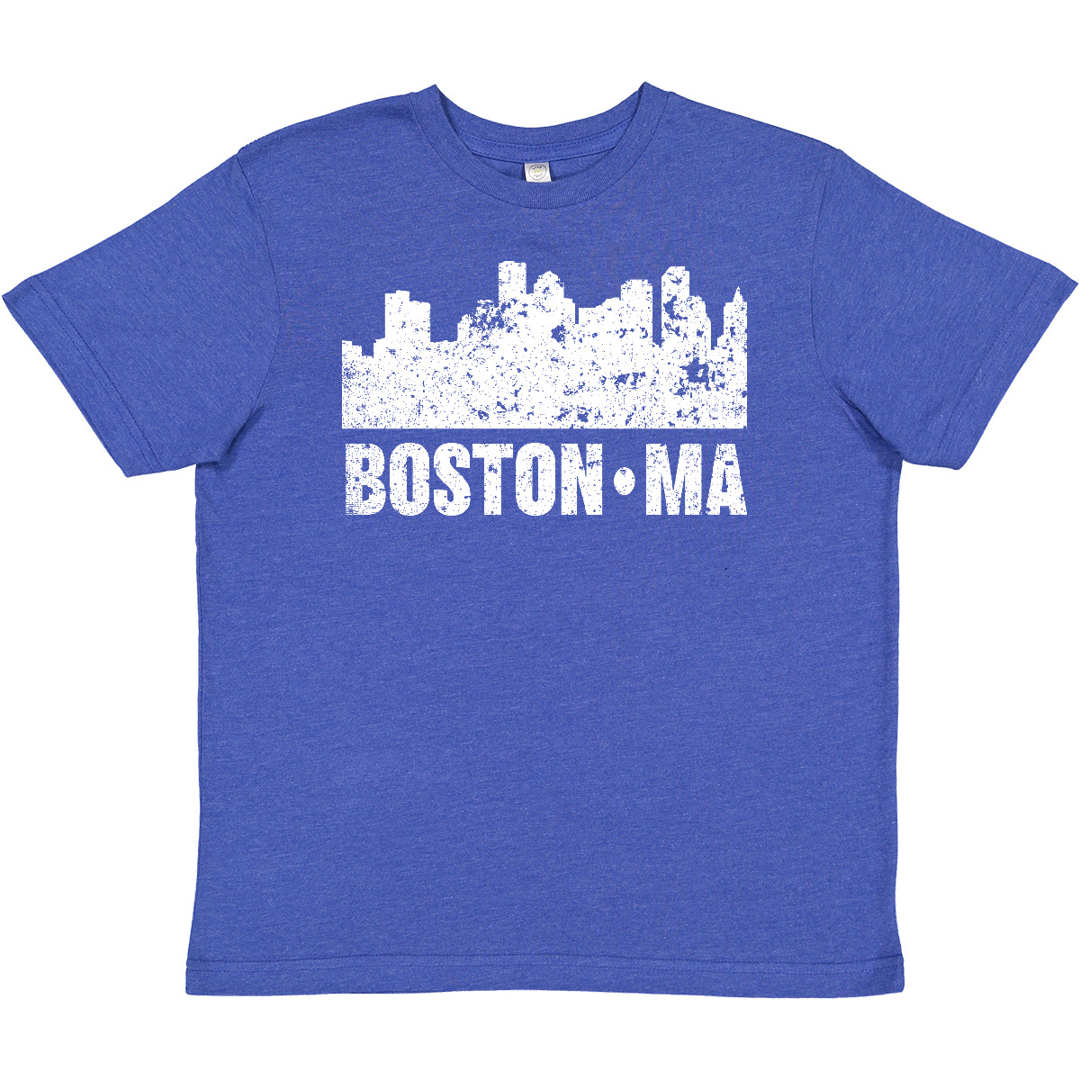 Inktastic Boston Massachusetts City Skyline With Grunge Youth T-Shirt Skylines - Picture 10 of 10