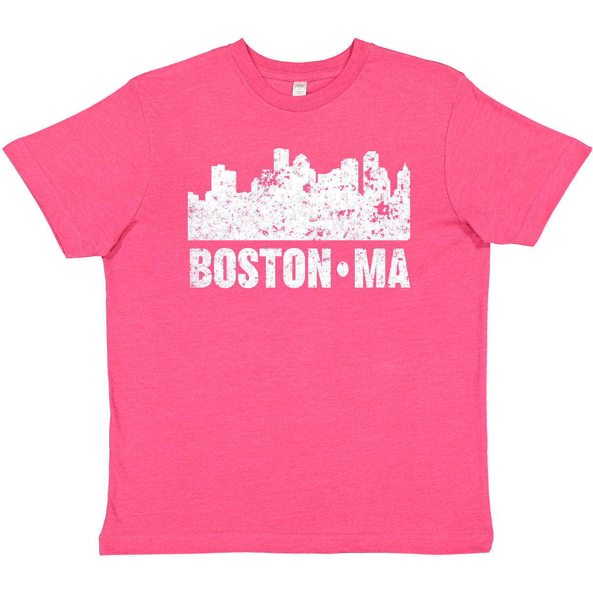 Inktastic Boston Massachusetts City Skyline With Grunge Youth T-Shirt Skylines - Picture 9 of 10