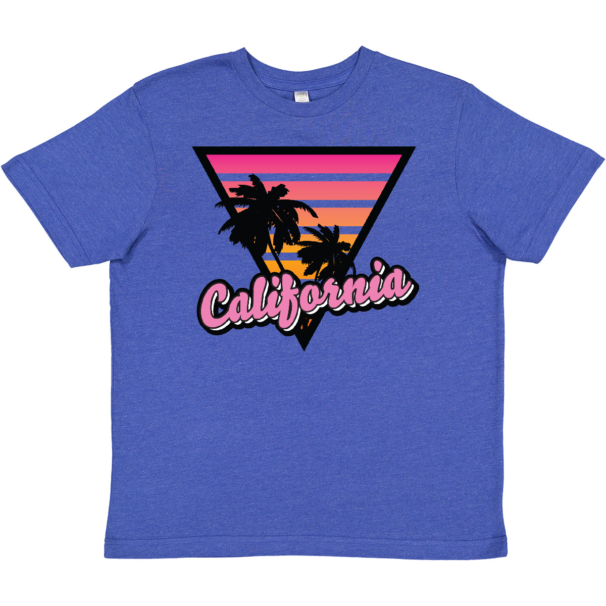Inktastic California With Triangle And Palm Trees Youth T-Shirt Summer Sunshine - Picture 8 of 8