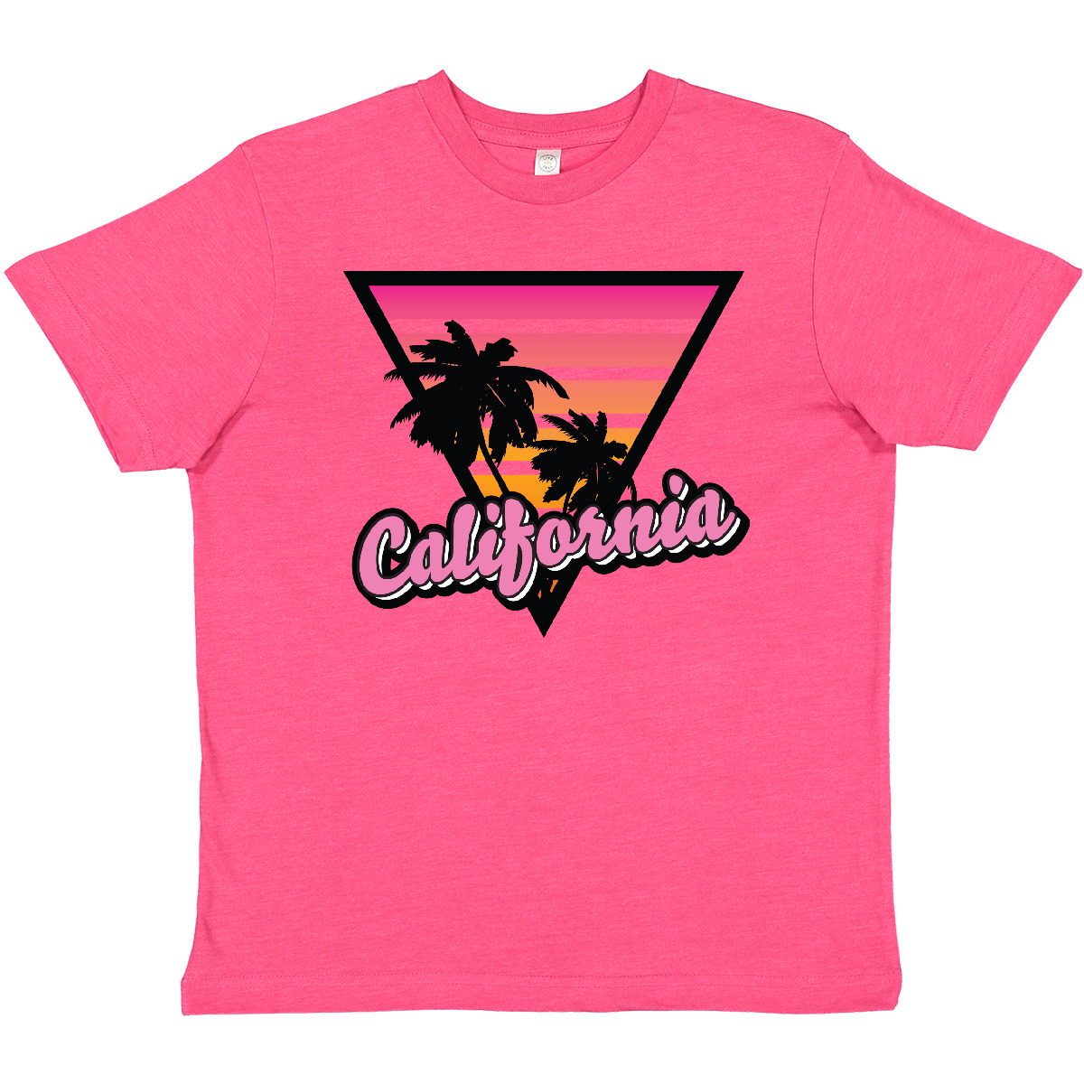 Inktastic California With Triangle And Palm Trees Youth T-Shirt Summer Sunshine - Picture 7 of 8