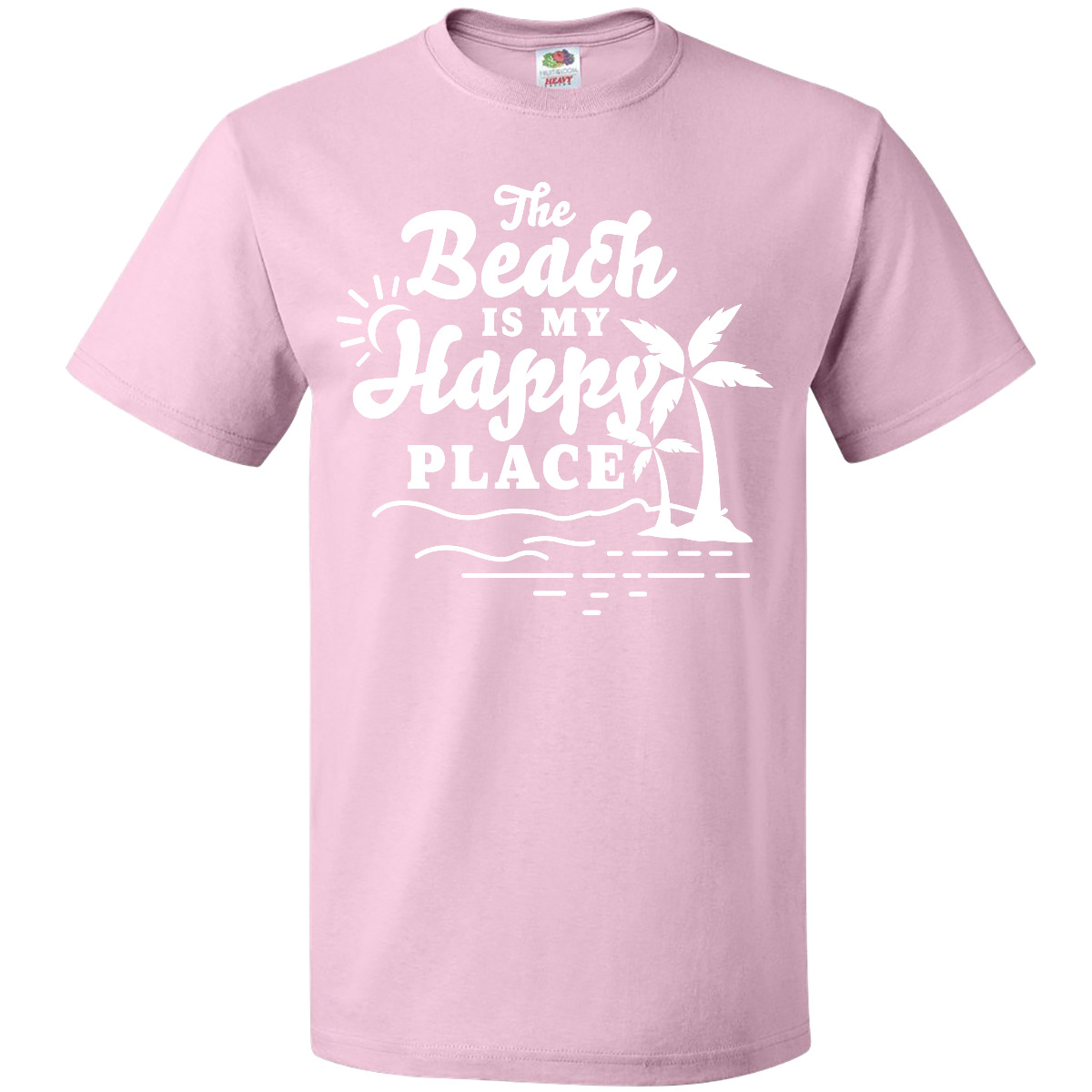 Camiseta Inktastic The Beach Is My Happy Place With Palm Trees Summer Sunshine - Imagen 8 de 11