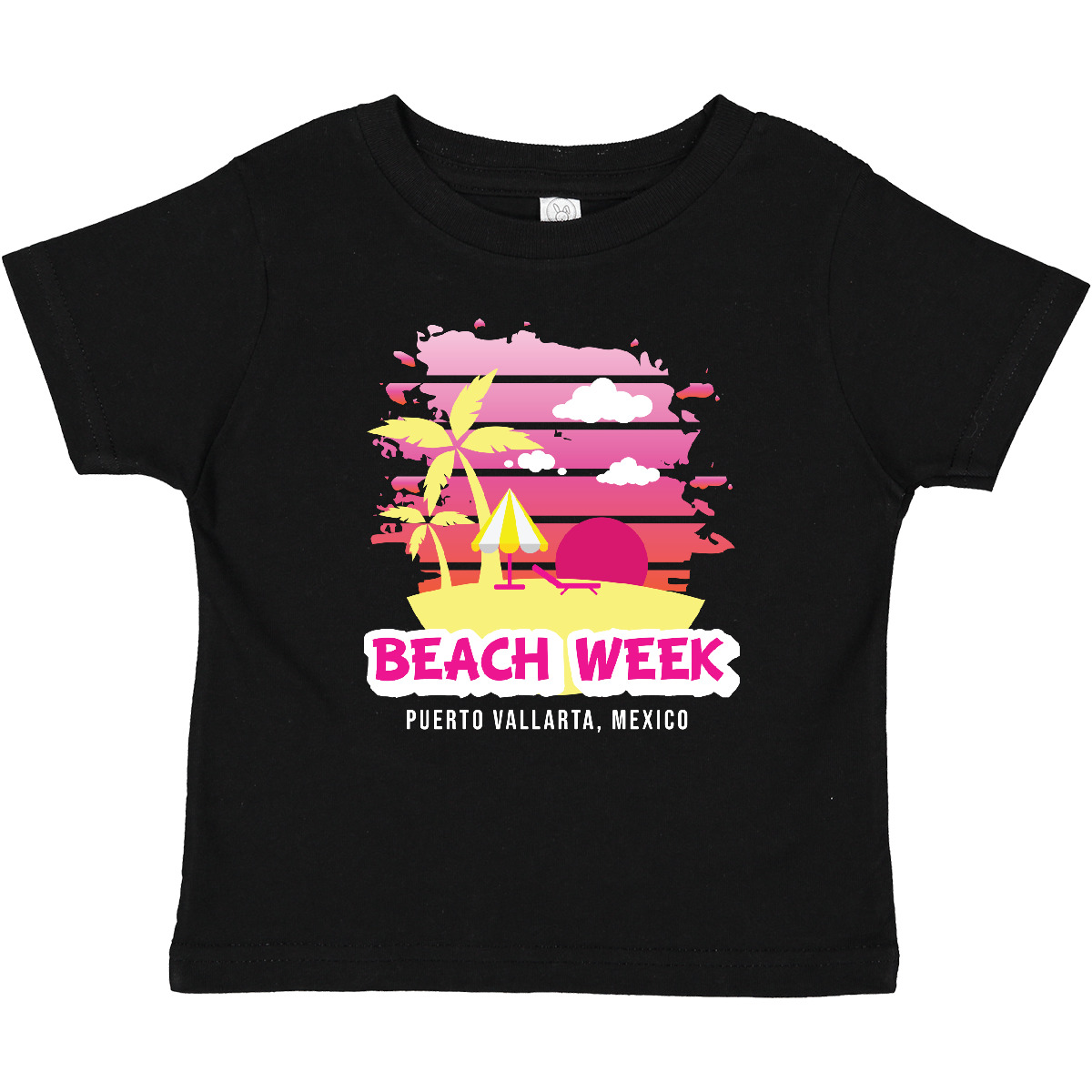 Inktastic Beach Week Puerto Vallarta Mexico With Palm Trees Baby T-Shirt Summer - Picture 2 of 6