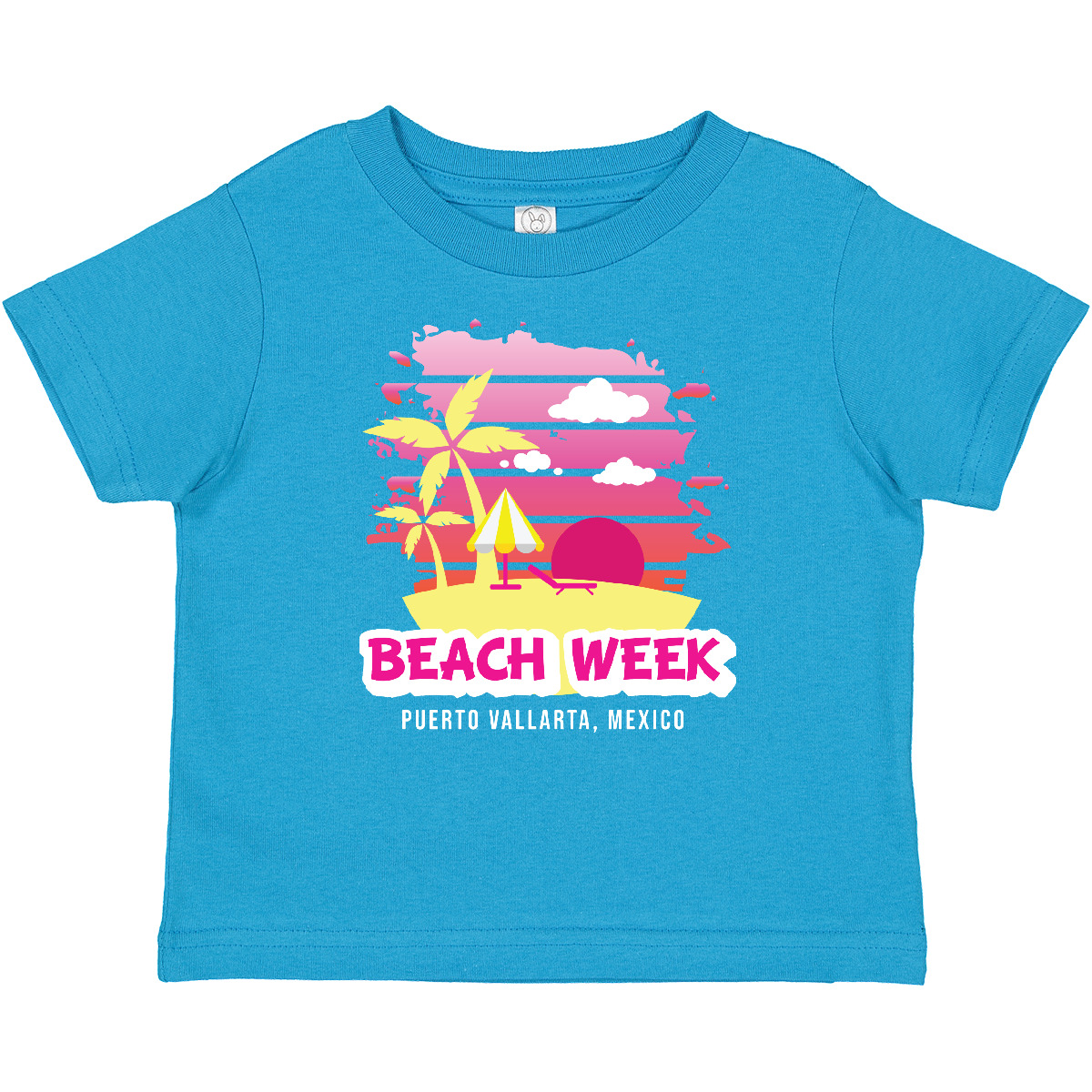Inktastic Beach Week Puerto Vallarta Mexico With Palm Trees Baby T-Shirt Summer - Picture 6 of 6