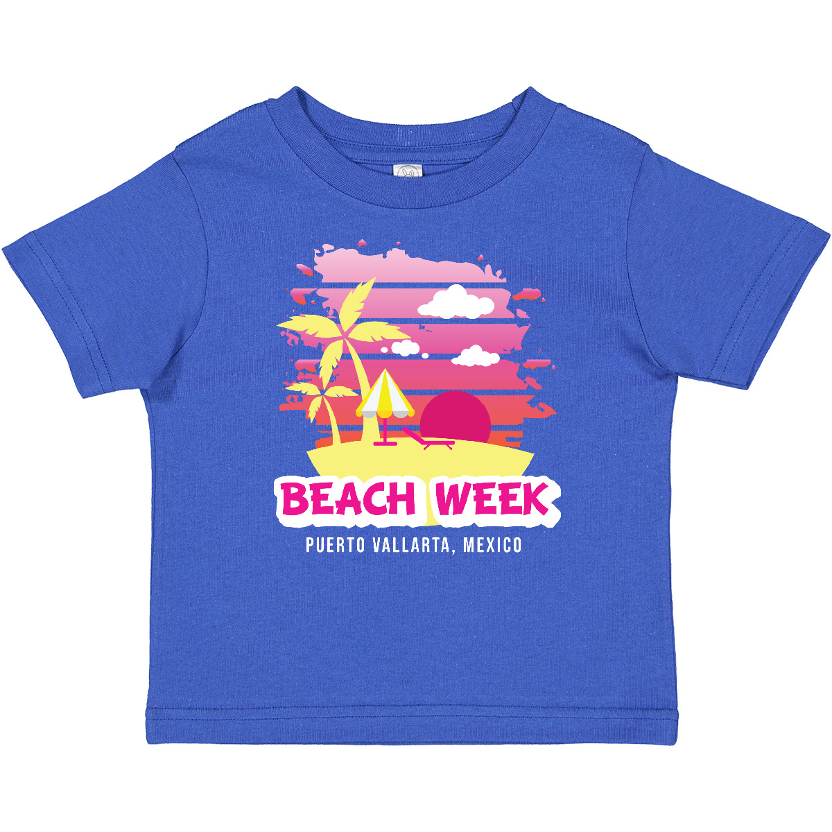 Inktastic Beach Week Puerto Vallarta Mexico With Palm Trees Baby T-Shirt Summer - Picture 5 of 6