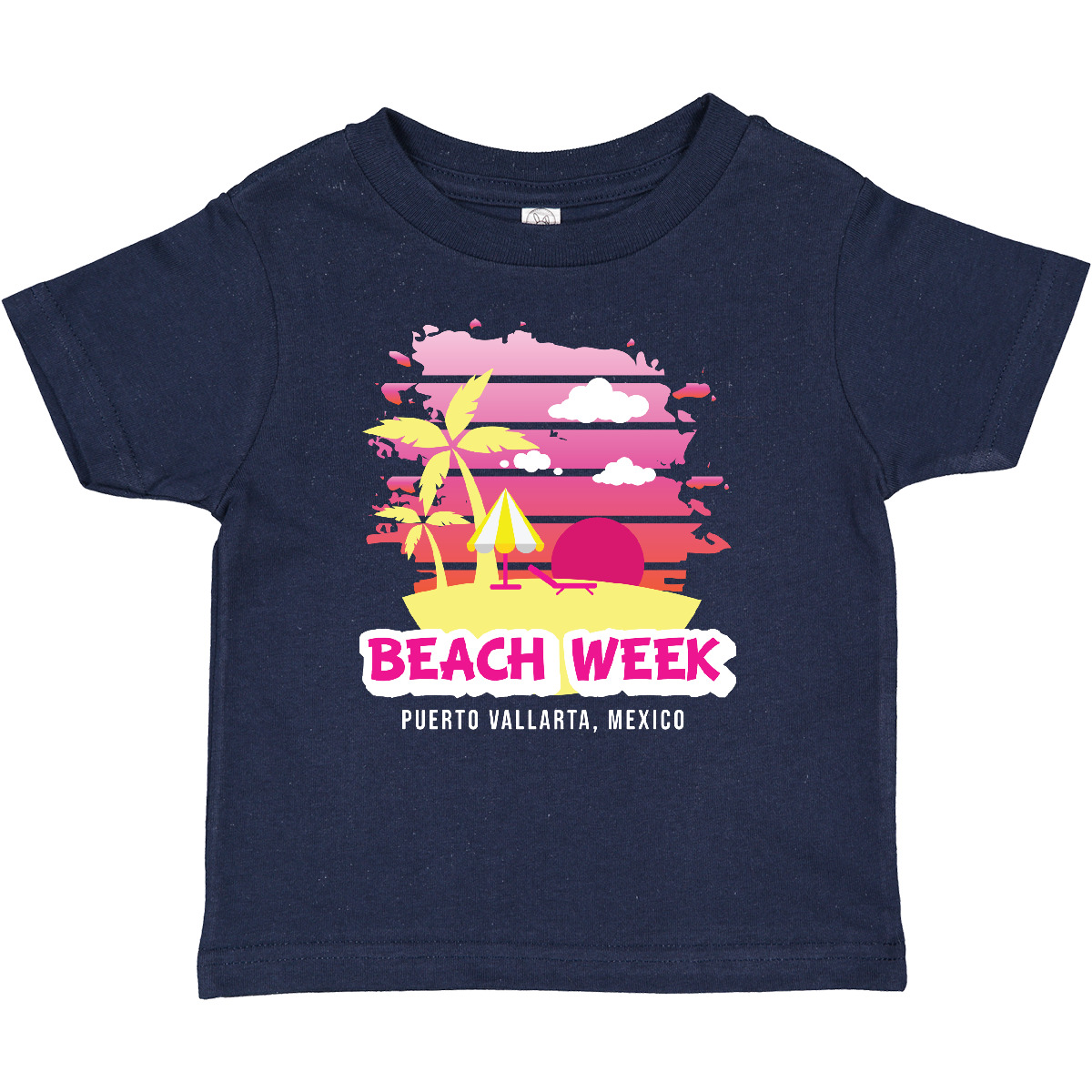 Inktastic Beach Week Puerto Vallarta Mexico With Palm Trees Baby T-Shirt Summer - Picture 4 of 6