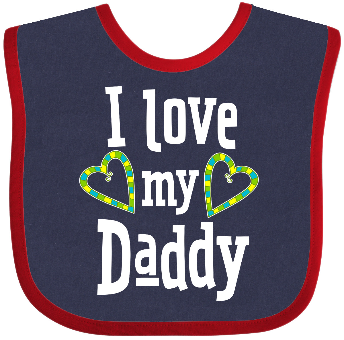 Inktastic I Love My Daddy - Herzen Baby Lätzchen Väter Kinder Papa Vater Happy June - Bild 5 von 7