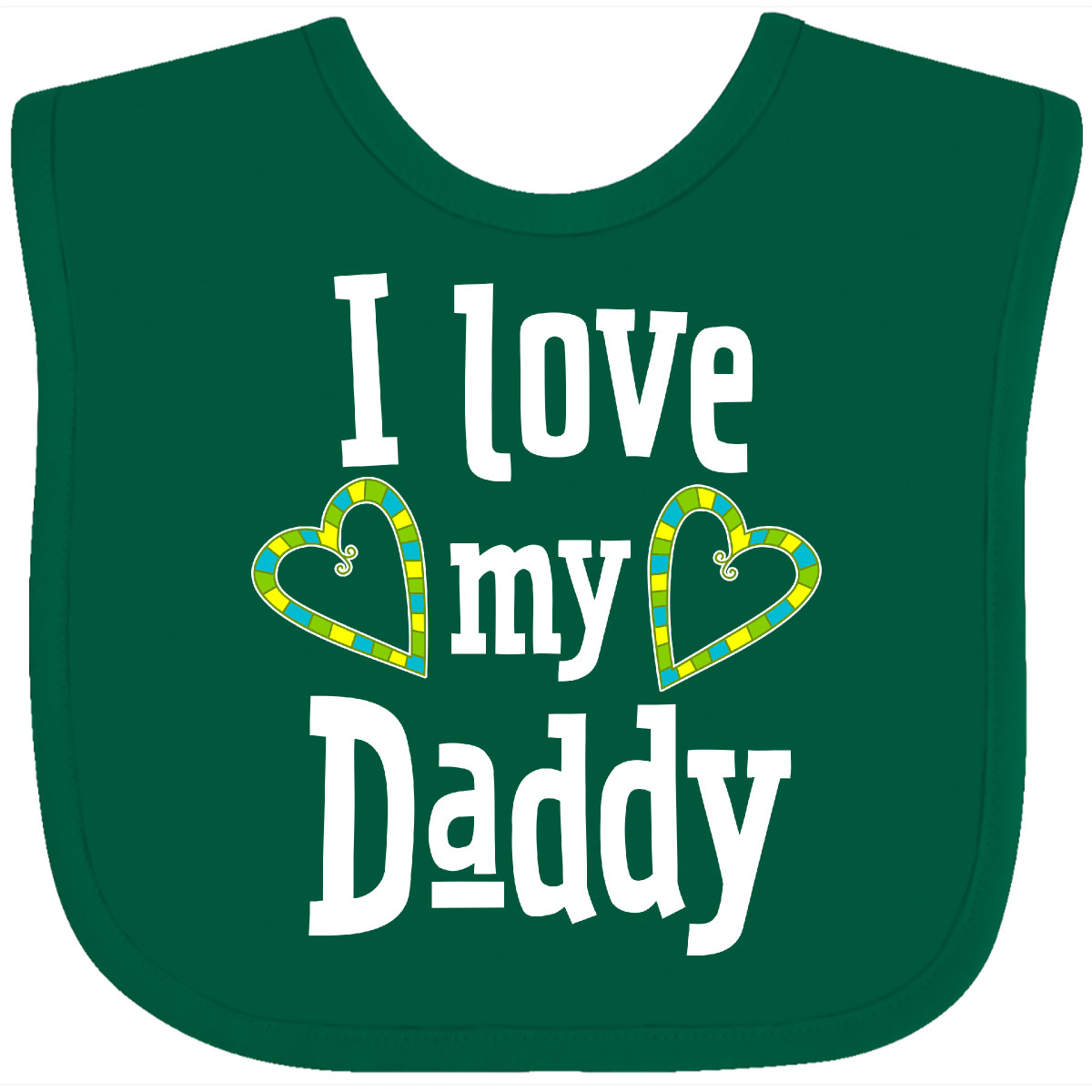 Inktastic I Love My Daddy - Herzen Baby Lätzchen Väter Kinder Papa Vater Happy June - Bild 2 von 7