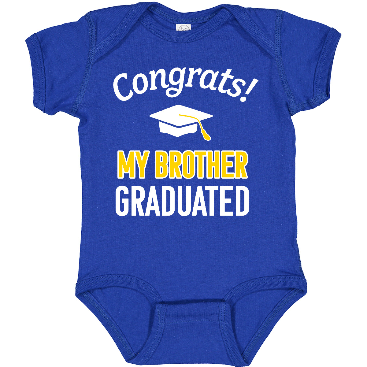 Inktastic Congrats! My Brother Graduated With Cap Baby Bodysuit School Sibling - Picture 10 of 10