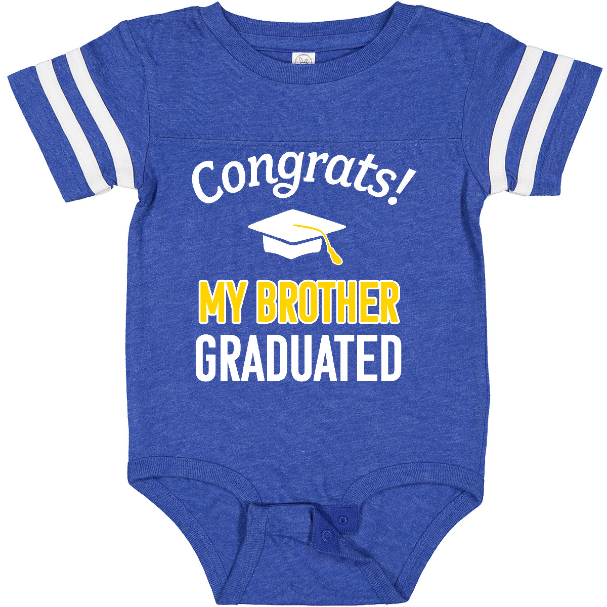 Inktastic Congrats! My Brother Graduated With Cap Baby Bodysuit School Sibling - Picture 4 of 10