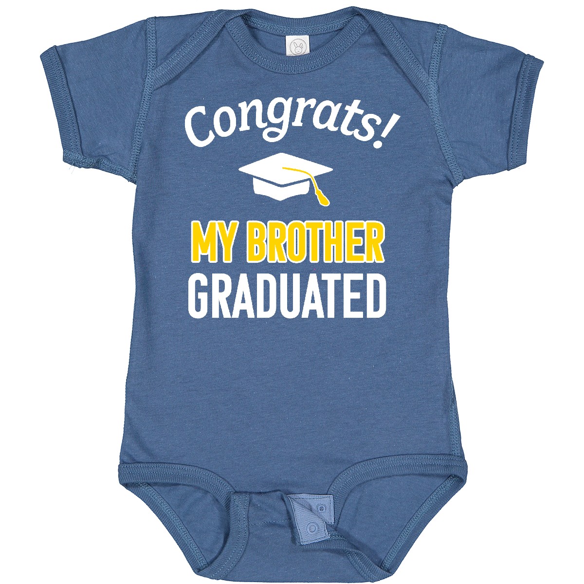 Inktastic Congrats! My Brother Graduated With Cap Baby Bodysuit School Sibling - Picture 6 of 10