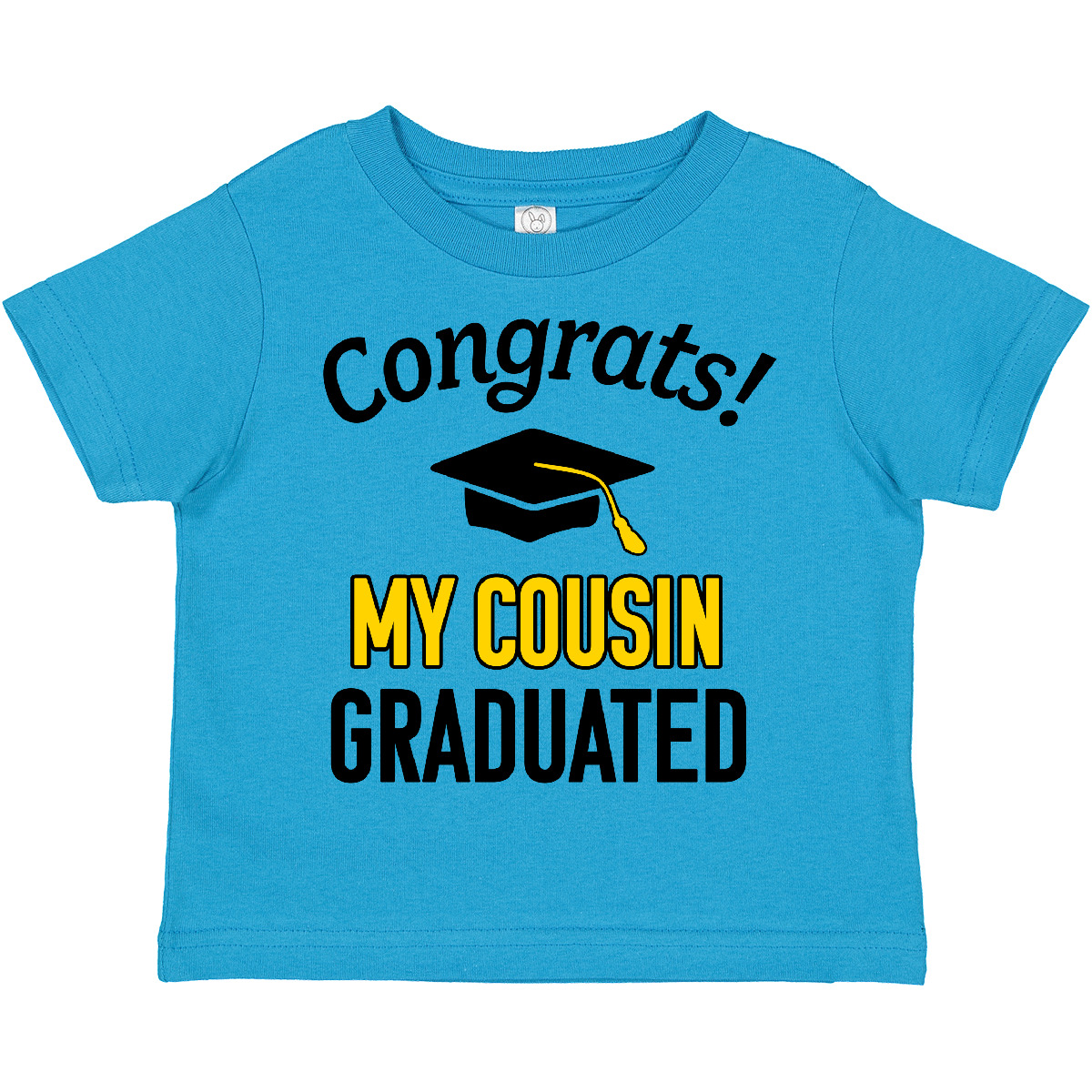 Inktastic Congrats! My Cousin Graduated With Cap Toddler T-Shirt School Cousins - Picture 7 of 8