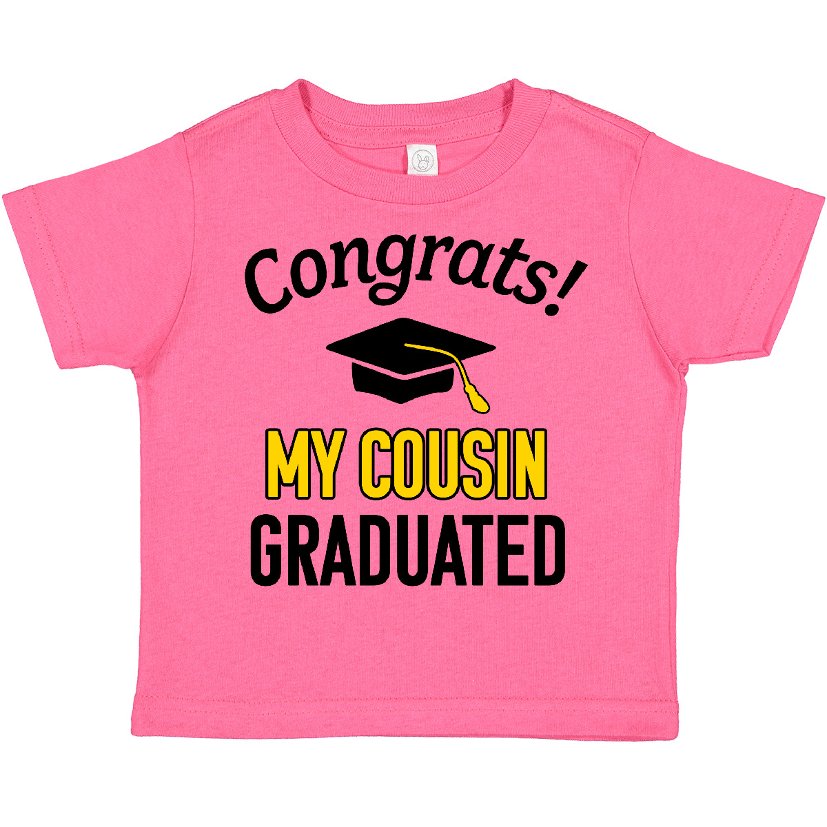 Inktastic Congrats! My Cousin Graduated With Cap Toddler T-Shirt School Cousins - Picture 4 of 8