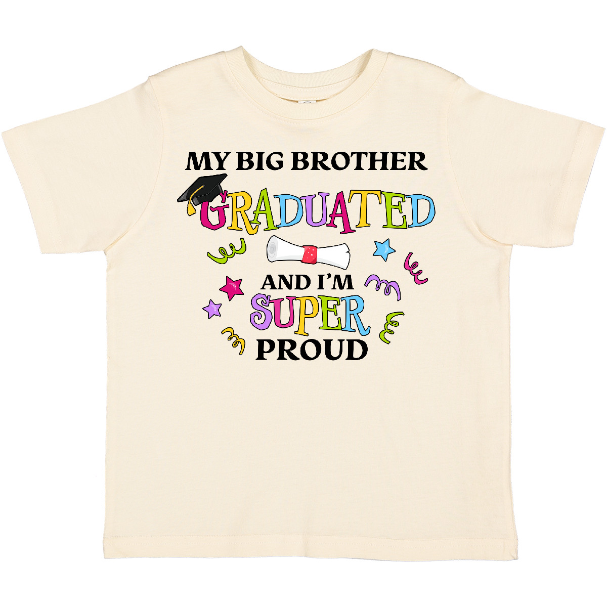 Inktastic My Big Brother Graduated And I'm Super Proud Toddler T-Shirt School - Picture 7 of 10