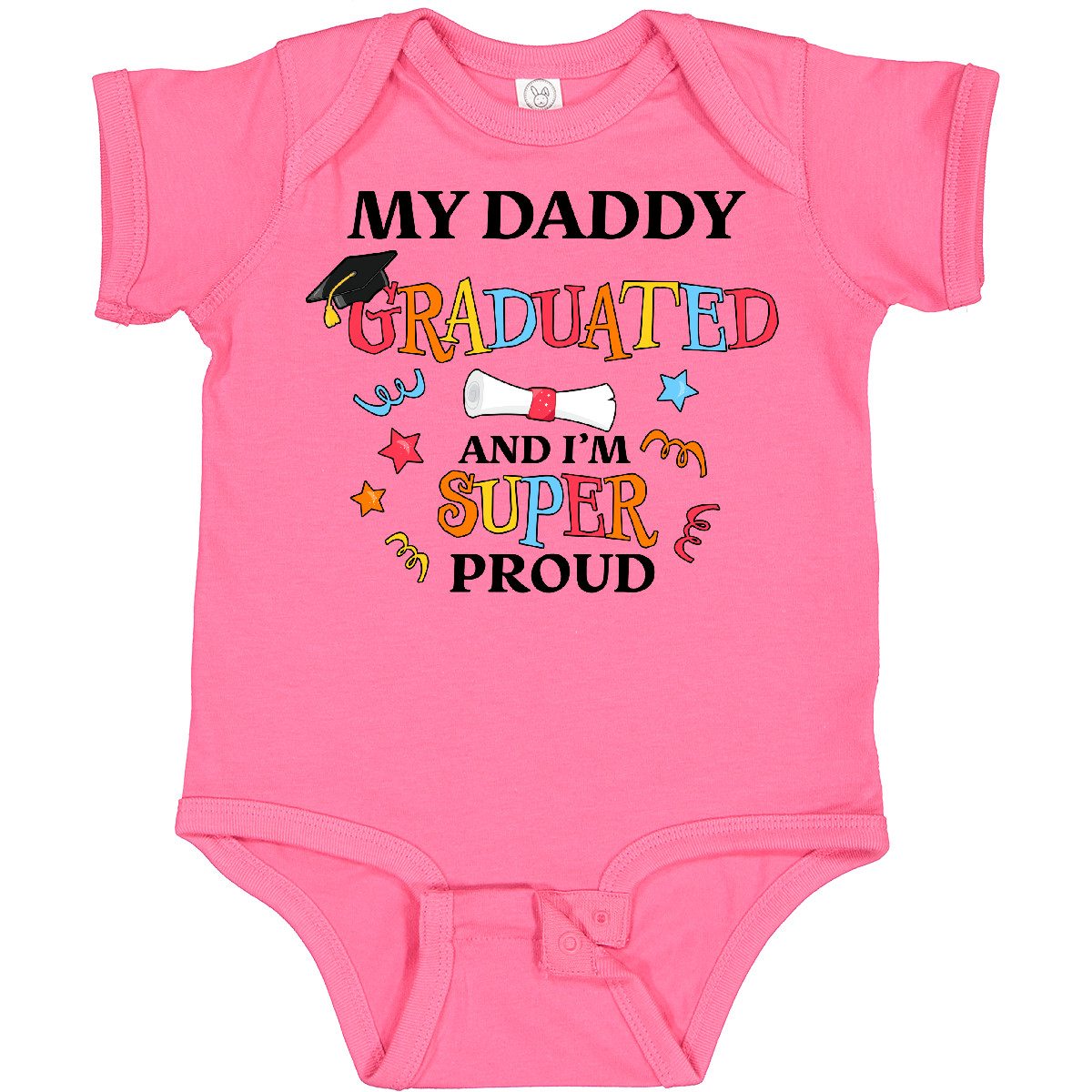 Inktastic My Daddy Graduated And I'm Super Proud Baby Bodysuit School Dad Father - Picture 6 of 9