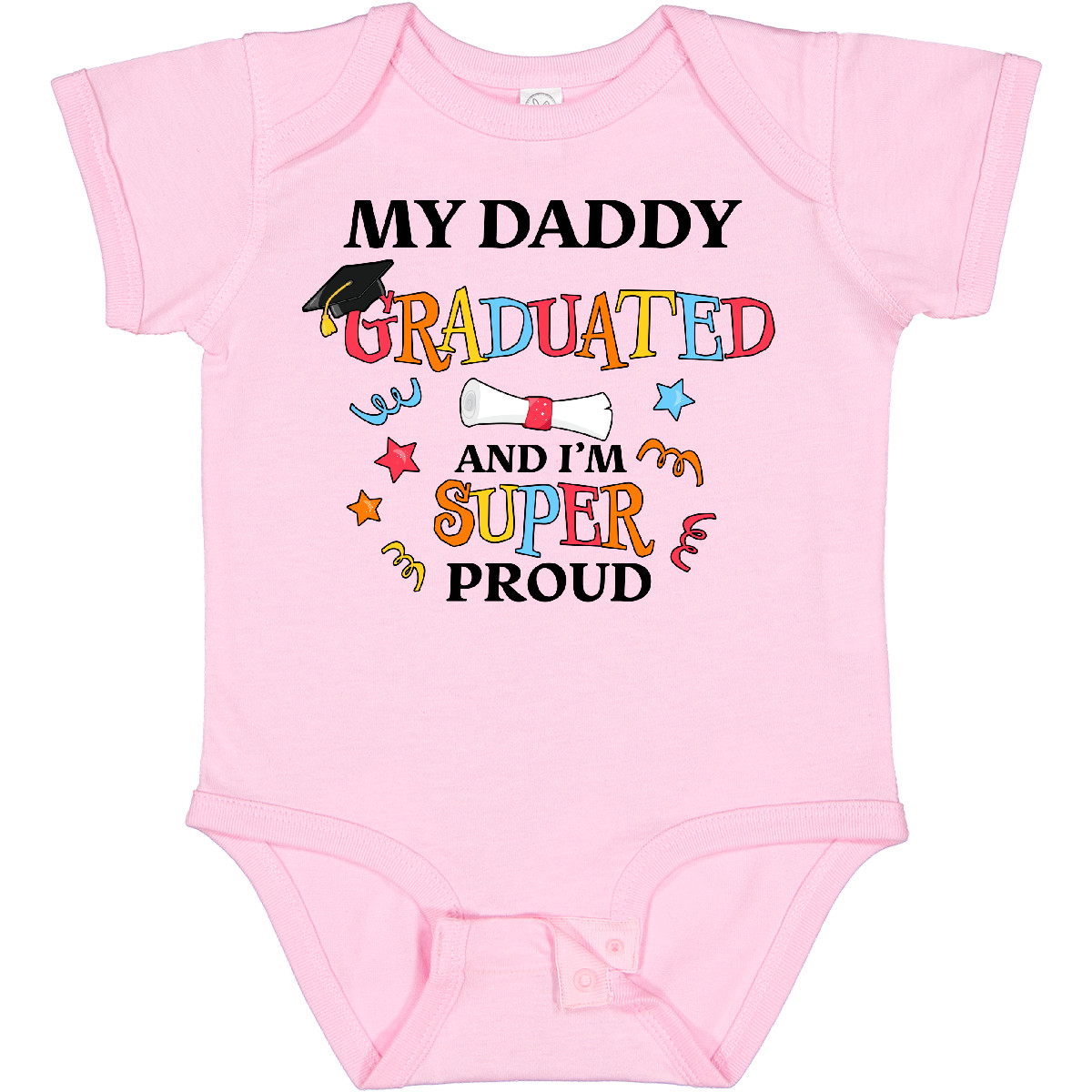 Inktastic My Daddy Graduated And I'm Super Proud Baby Bodysuit School Dad Father - Picture 8 of 9