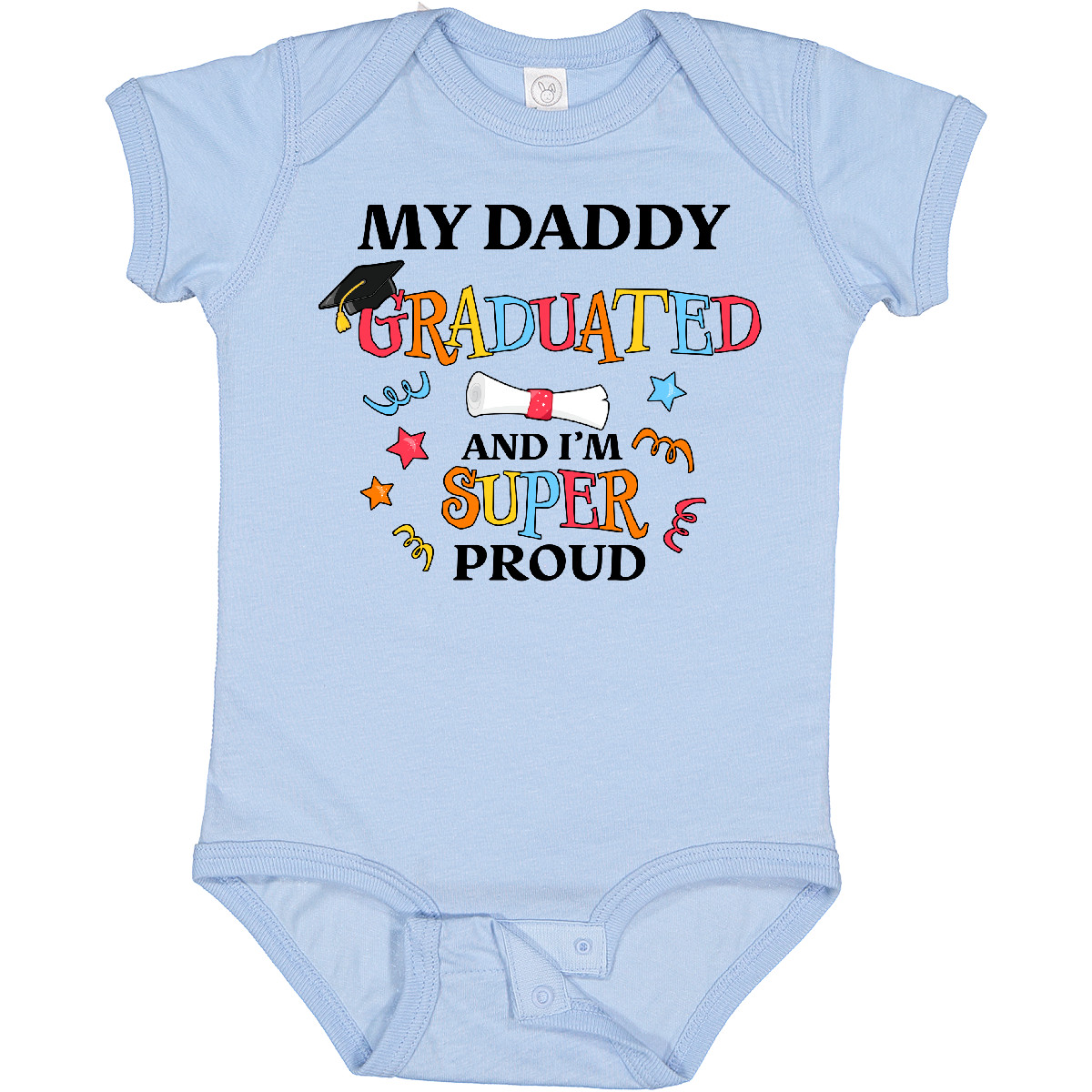 Inktastic My Daddy Graduated And I'm Super Proud Baby Bodysuit School Dad Father - Picture 3 of 9