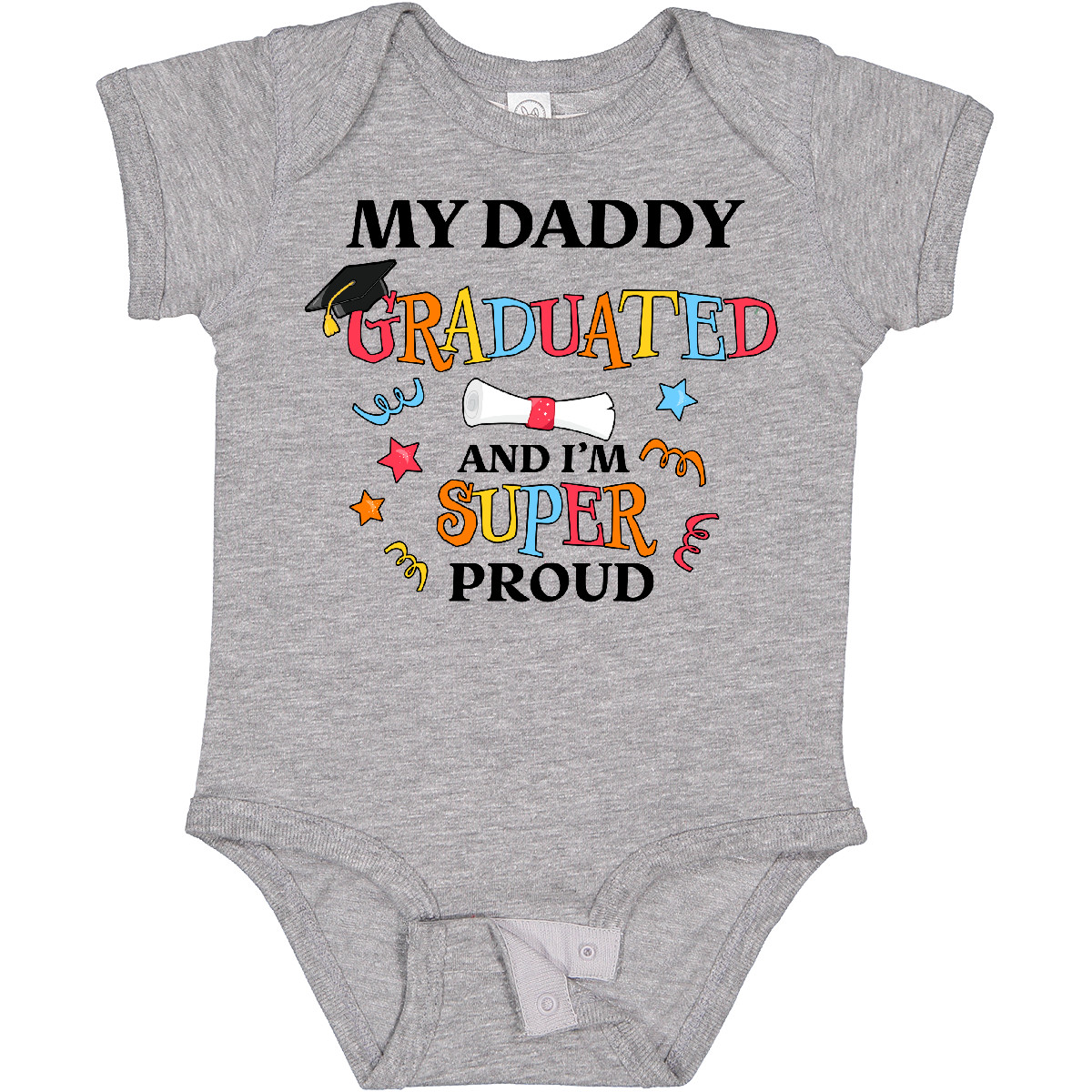 Inktastic My Daddy Graduated And I'm Super Proud Baby Bodysuit School Dad Father - Picture 4 of 9
