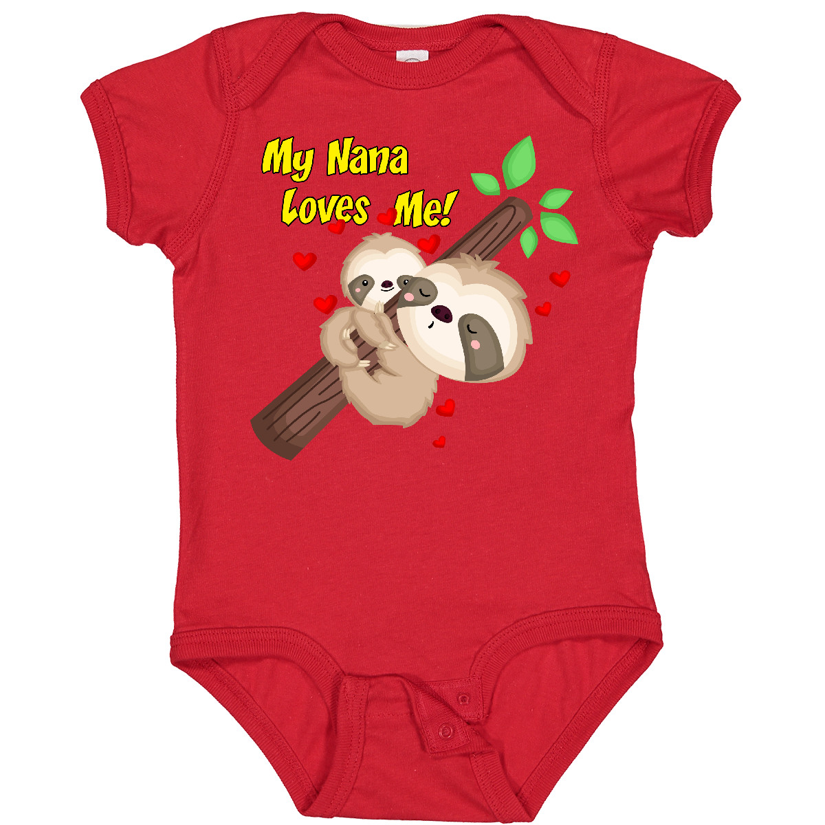 Inktastic My Nana Loves Me Infant Creeper Sloth Cute One-piece - Picture 10 of 10