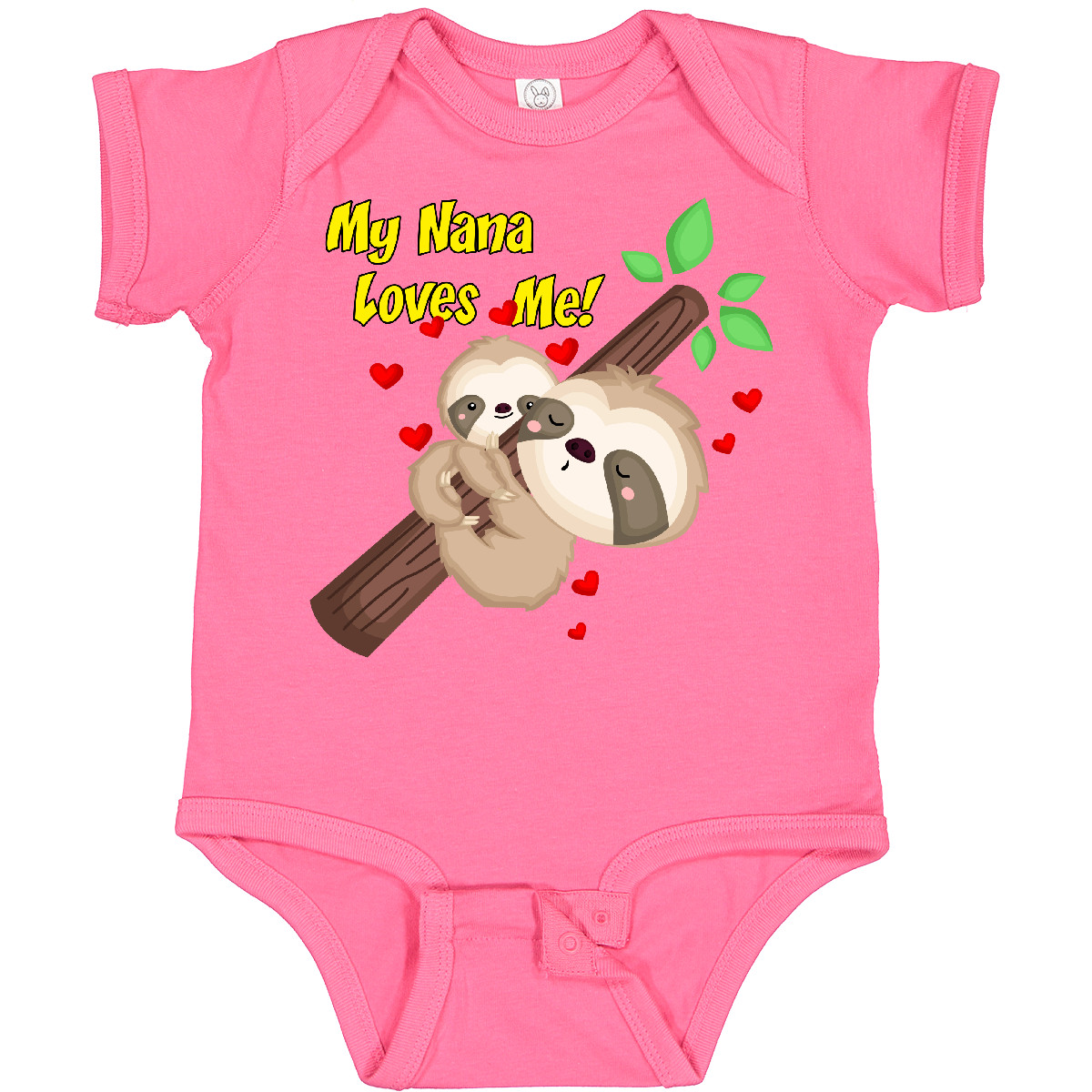 Inktastic My Nana Loves Me Infant Creeper Sloth Cute One-piece - Picture 5 of 10