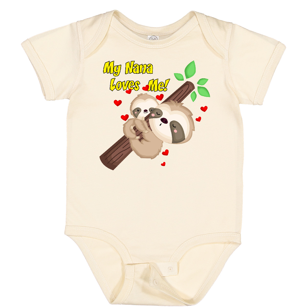 Inktastic My Nana Loves Me Infant Creeper Sloth Cute One-piece - Picture 8 of 10