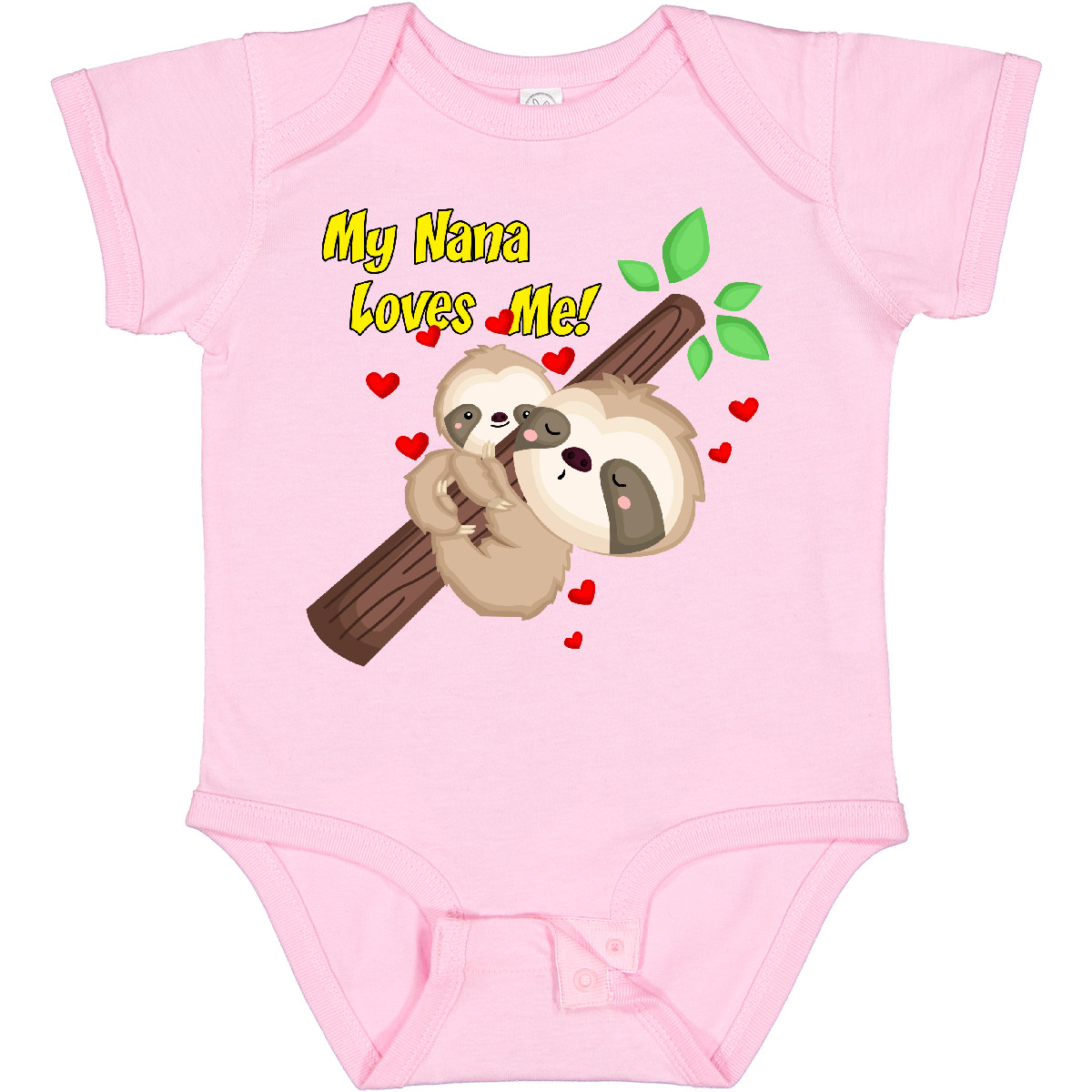 Inktastic My Nana Loves Me Infant Creeper Sloth Cute One-piece - Picture 9 of 10