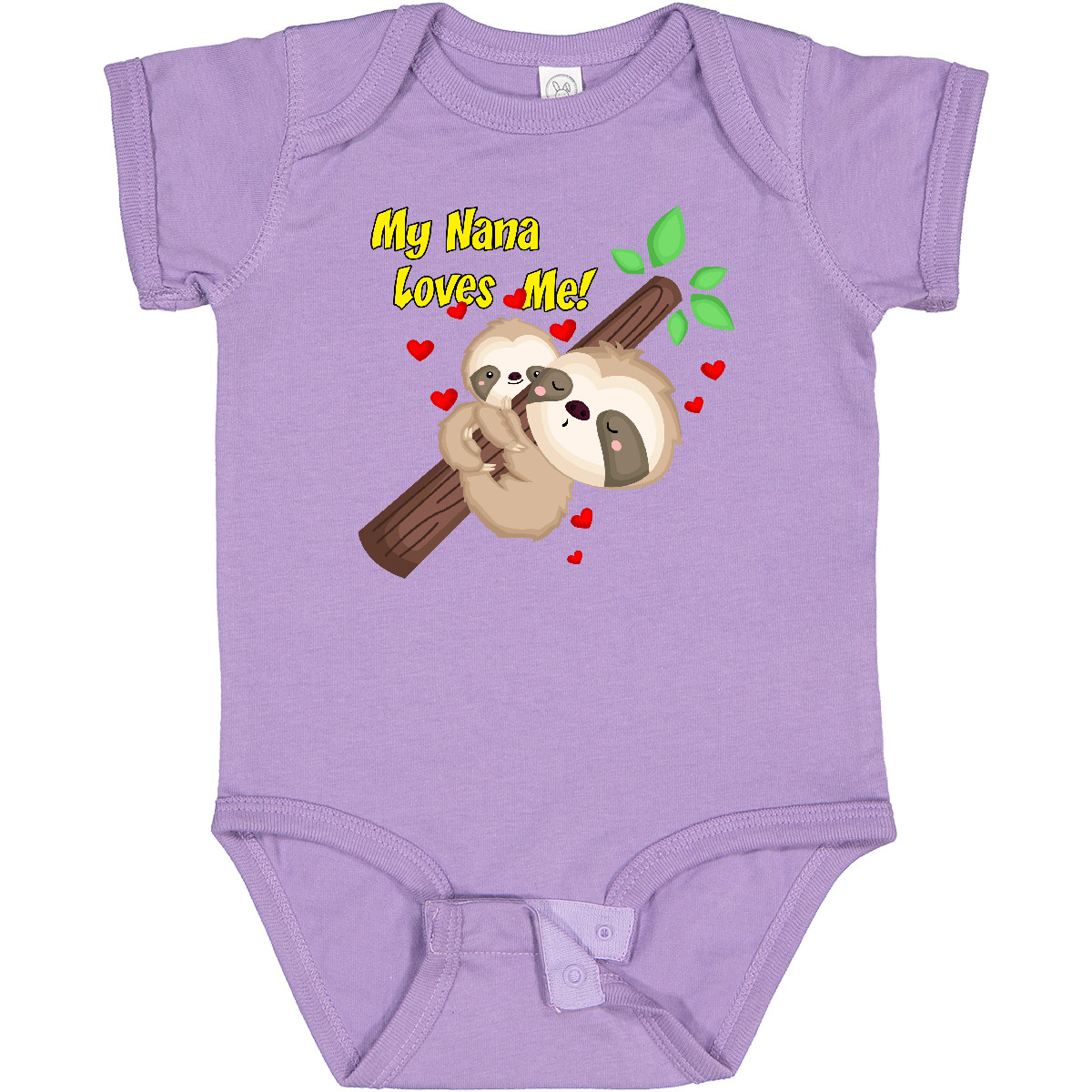 Inktastic My Nana Loves Me Infant Creeper Sloth Cute One-piece - Picture 6 of 10