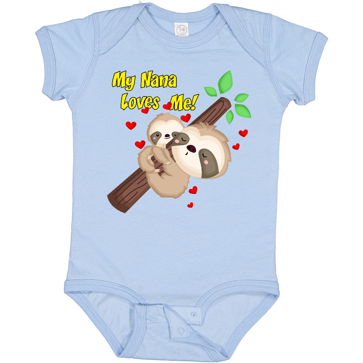 Inktastic My Nana Loves Me Infant Creeper Sloth Cute One-piece - Picture 7 of 10