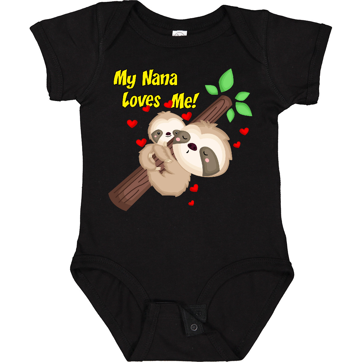 Inktastic My Nana Loves Me Infant Creeper Sloth Cute One-piece - Picture 3 of 10