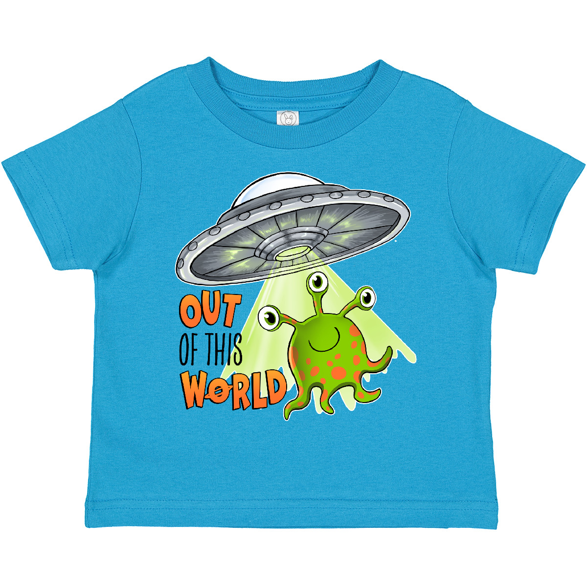 Inktastic Out Of This World - Linda Camiseta Verde Extraterrestre OVNI Niño Pequeño Niños Volando Fi - Imagen 8 de 10