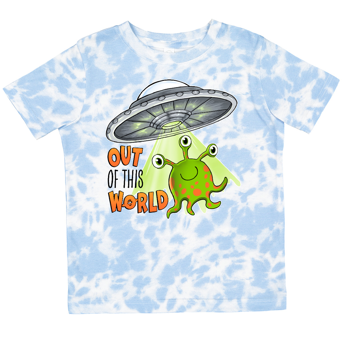 Inktastic Out Of This World - Linda Camiseta Verde Extraterrestre OVNI Niño Pequeño Niños Volando Fi - Imagen 7 de 10