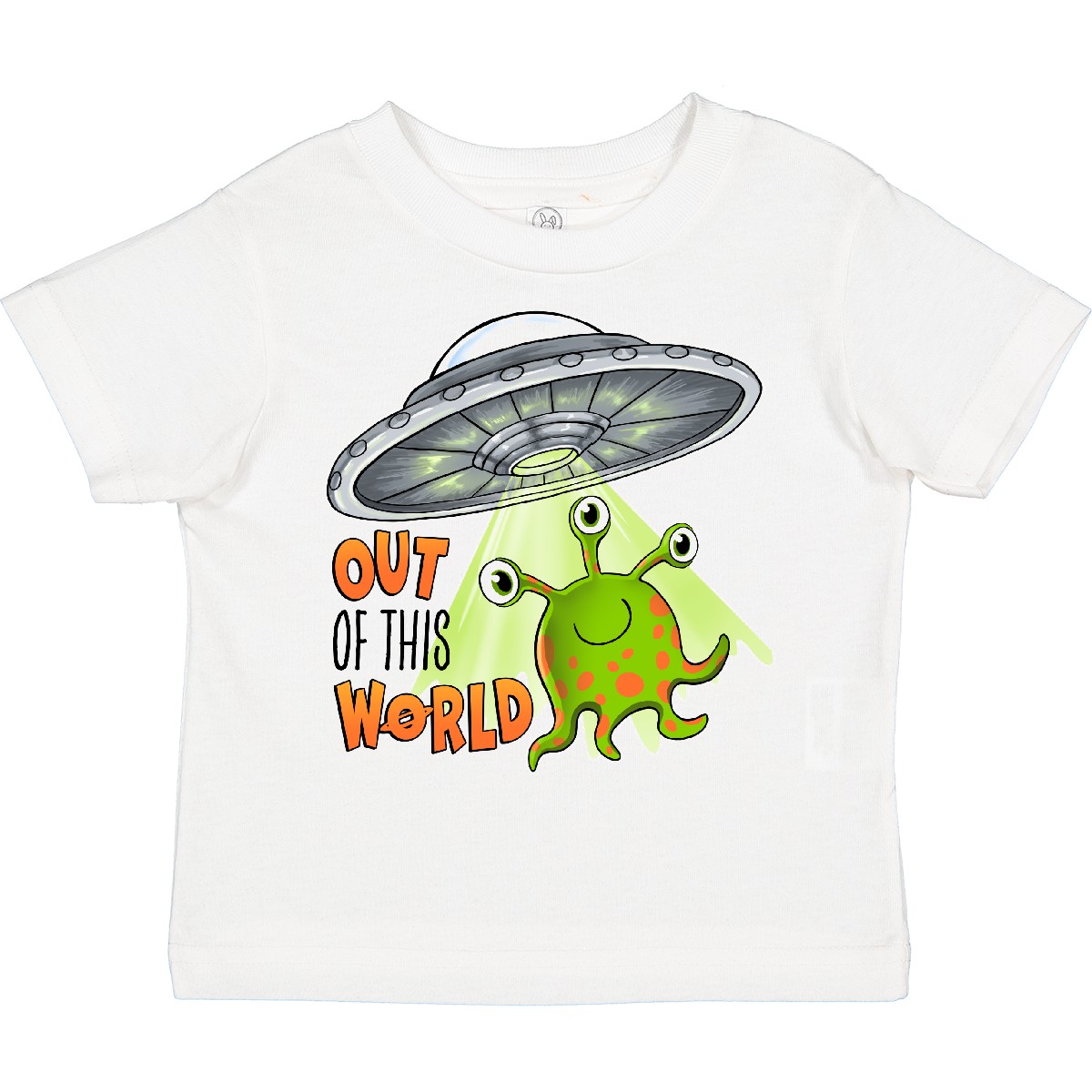 Inktastic Out Of This World - Linda Camiseta Verde Extraterrestre OVNI Niño Pequeño Niños Volando Fi - Imagen 9 de 10