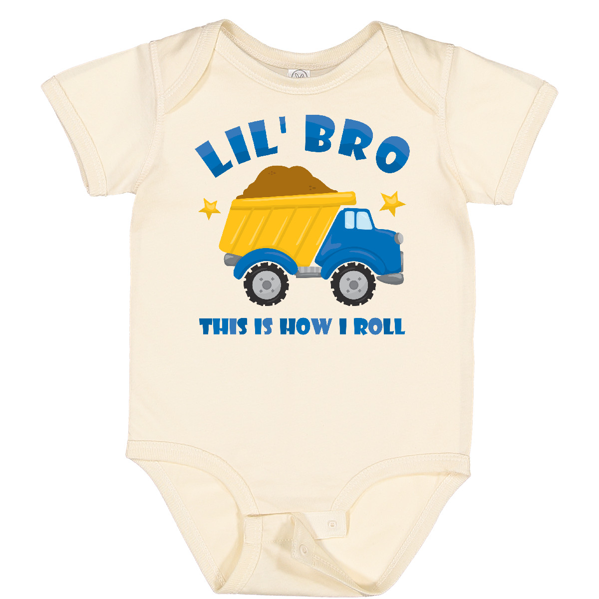 Inktastic Dump Truck Little Bro Baby Bodysuit Brother Big Construction This Is I - Picture 6 of 10