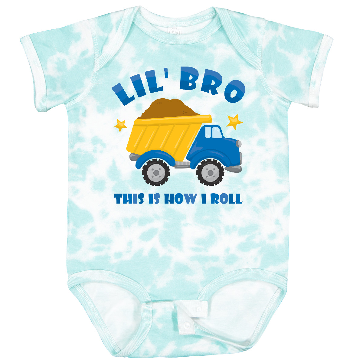 Inktastic Dump Truck Little Bro Baby Bodysuit Brother Big Construction This Is I - Picture 7 of 10