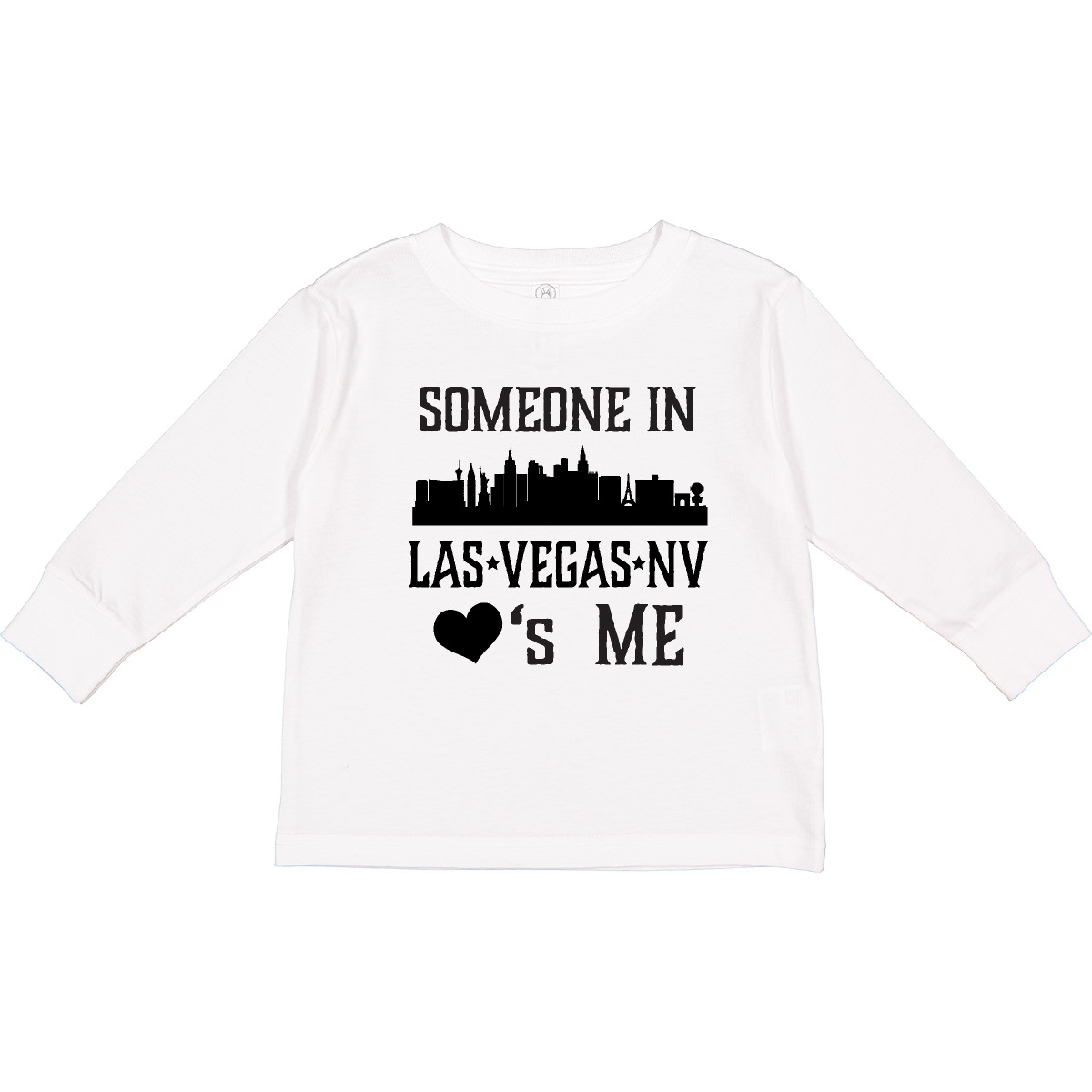 Inktastic Las Vegas Nevada Someone Loves Me Skyline Toddler Long Sleeve T-Shirt - Picture 7 of 7